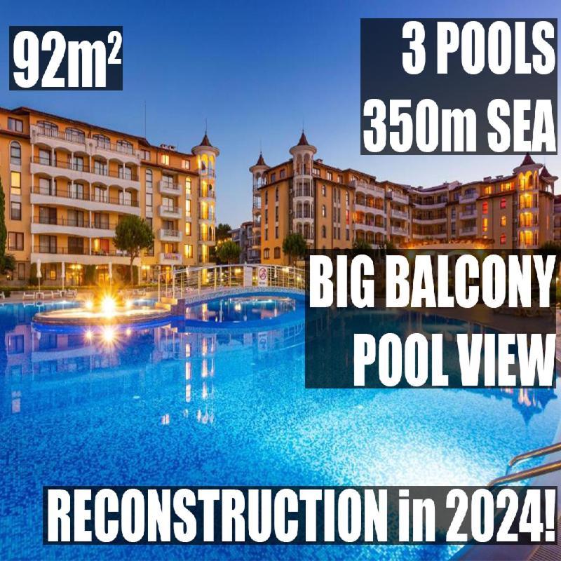Апартаменты Bella - 3 Pools, 2 Bedrooms & 2 Bathrooms Солнечный берег